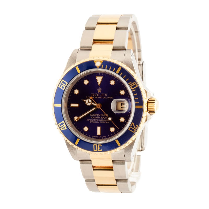 Rolex Two-Tone Blue Submariner 16613