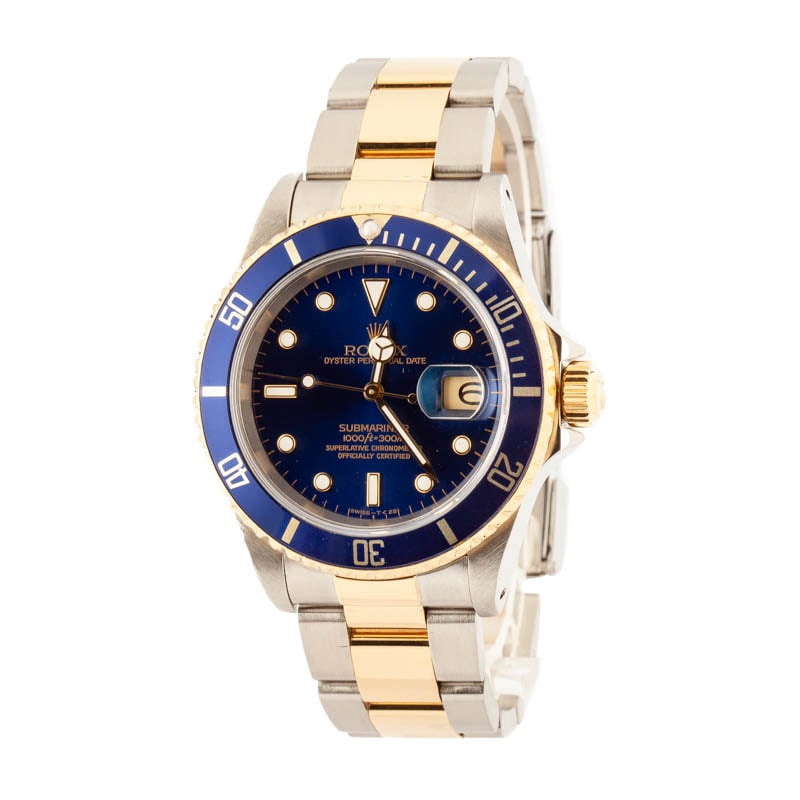 Rolex Submariner 16613 Blue Dial Two Tone Oyster