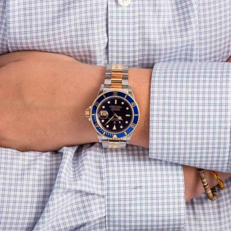 Rolex Submariner Blue 16613 Two Tone Oyster Bracelet