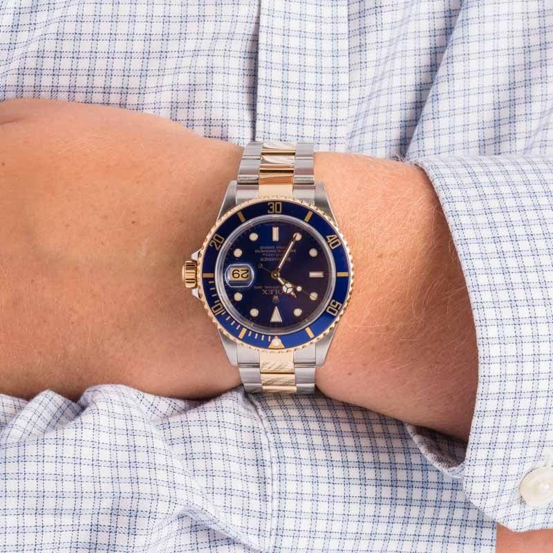 Rolex Submariner 16613 Blue Dial Two Tone Oyster