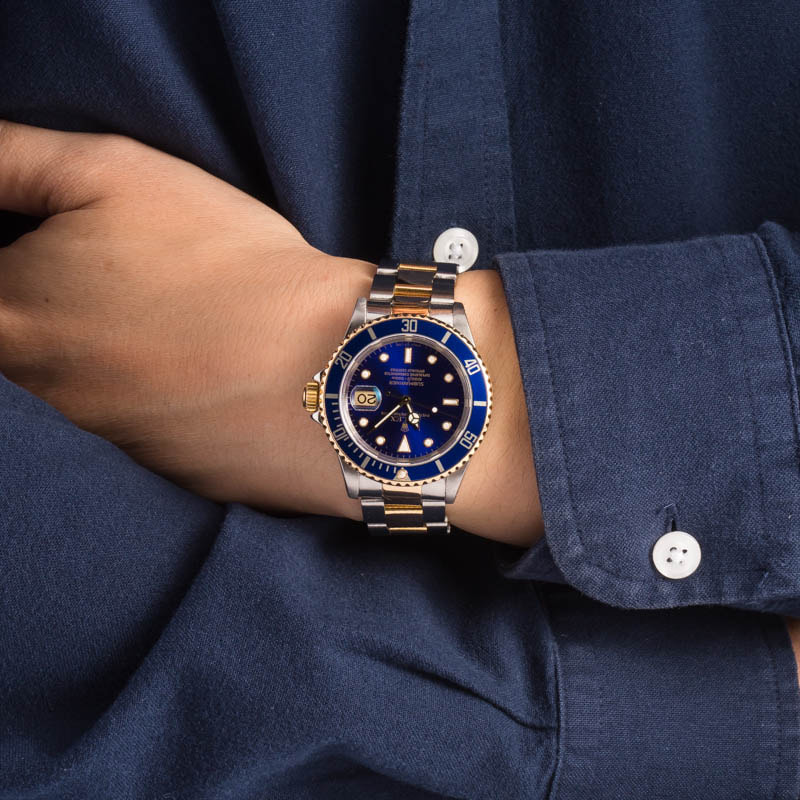 Rolex Two-Tone Blue Submariner 16613