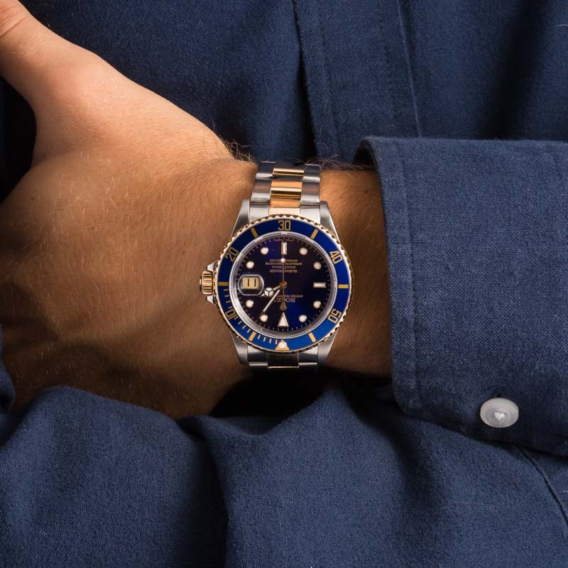 Rolex Submariner 16613 Blue Dial Two Tone