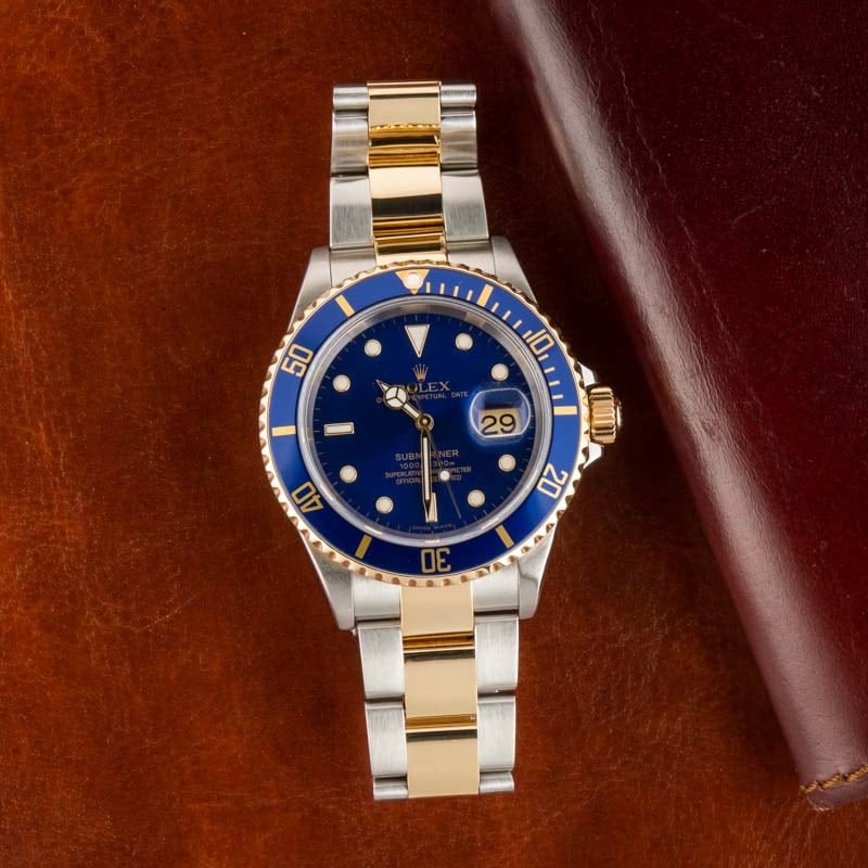 Rolex Submariner 16613 Blue Dial Two Tone Oyster