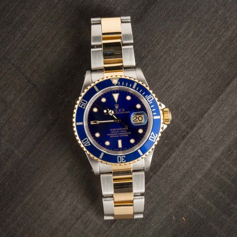 Rolex Two-Tone Blue Submariner 16613