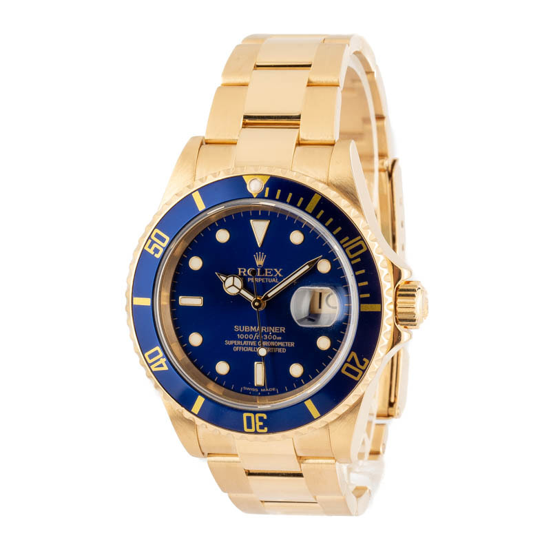 Rolex Submariner 16618 Blue Dial