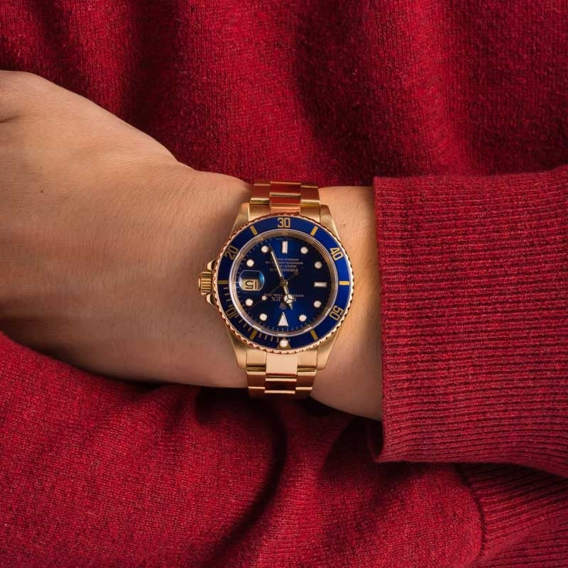 Used Rolex Submariner 18k Gold Model 16618