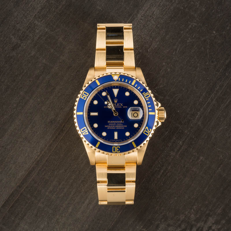 Rolex Submariner 16618 Blue Dial