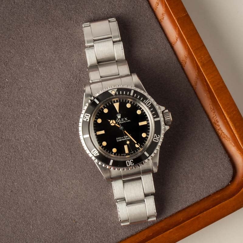 Vintage Rolex Submariner Ref 5513 Stainless Steel