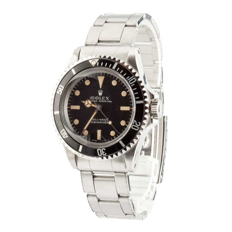 Vintage Rolex Submariner Ref 5513 Stainless Steel