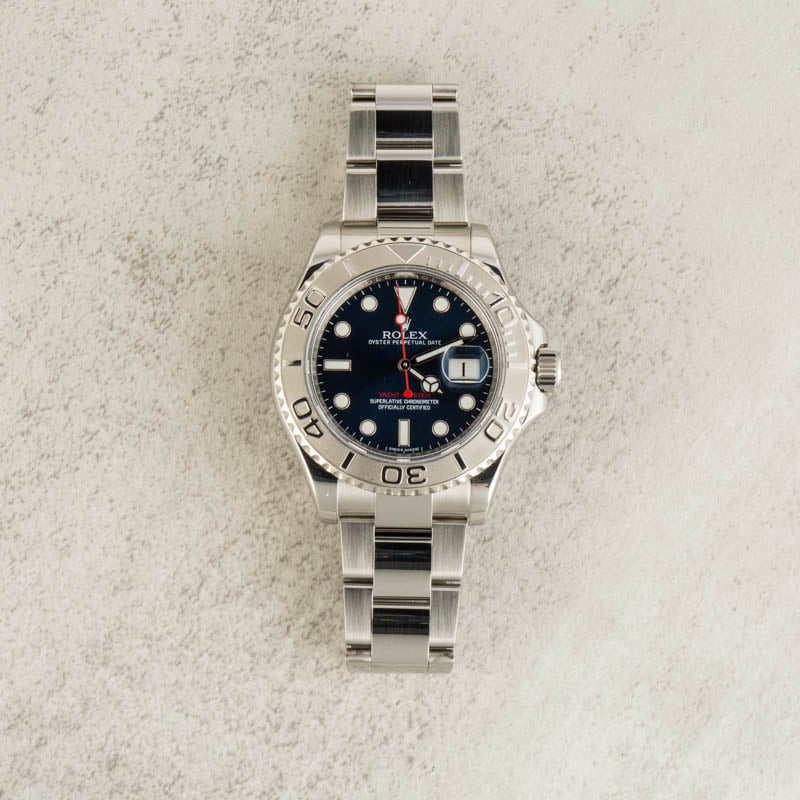 Rolex Yacht-Master ref 116622 Blue Dial Platinum Bezel