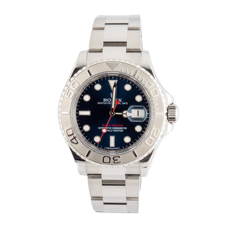 Rolex Yacht-Master ref 116622 Blue Dial Platinum Bezel