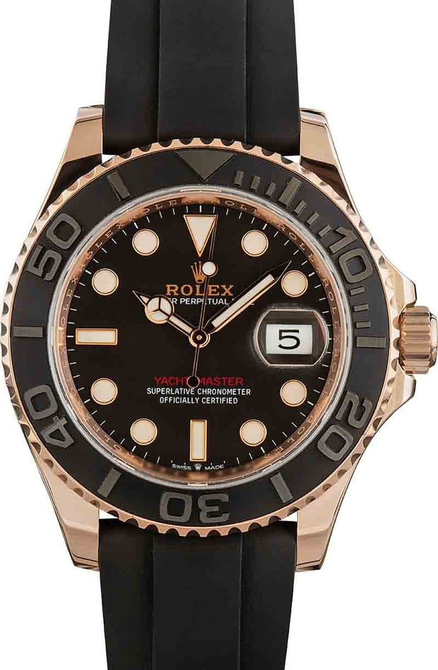 Rolex Yacht-Master 126655 40mm Everose Gold Oysterflex *New with