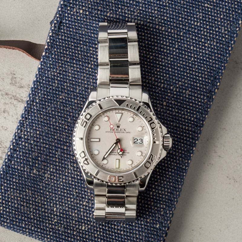 Pre-Owned Rolex Yacht-Master Steel With Platinum Bezel Ref. 16622PLSO