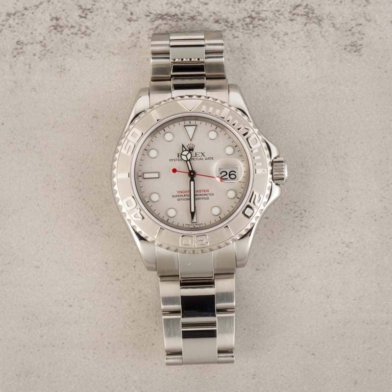 Rolex Yacht-Master Silver 168622 Stainless Steel Watch, Used, Mens | Bob's Watches