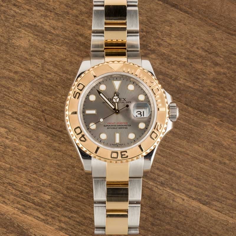 Two Tone Rolex Yacht-Master 16623 Slate Dial