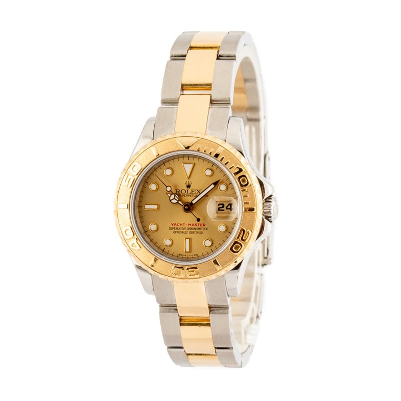 Ladies Rolex Yacht-Master 69623 Champagne Dial