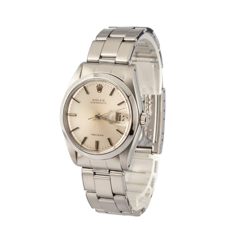 Pre-Owned Rolex Oysterdate 6694 Silver Dial