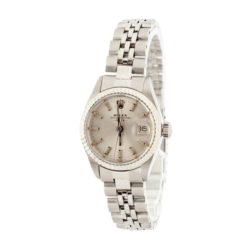 Pre-Owned Rolex Date 6917 Silver Dial