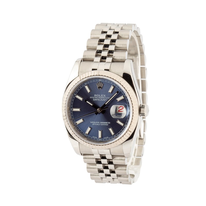 Rolex Datejust 116234 Blue Index Dial