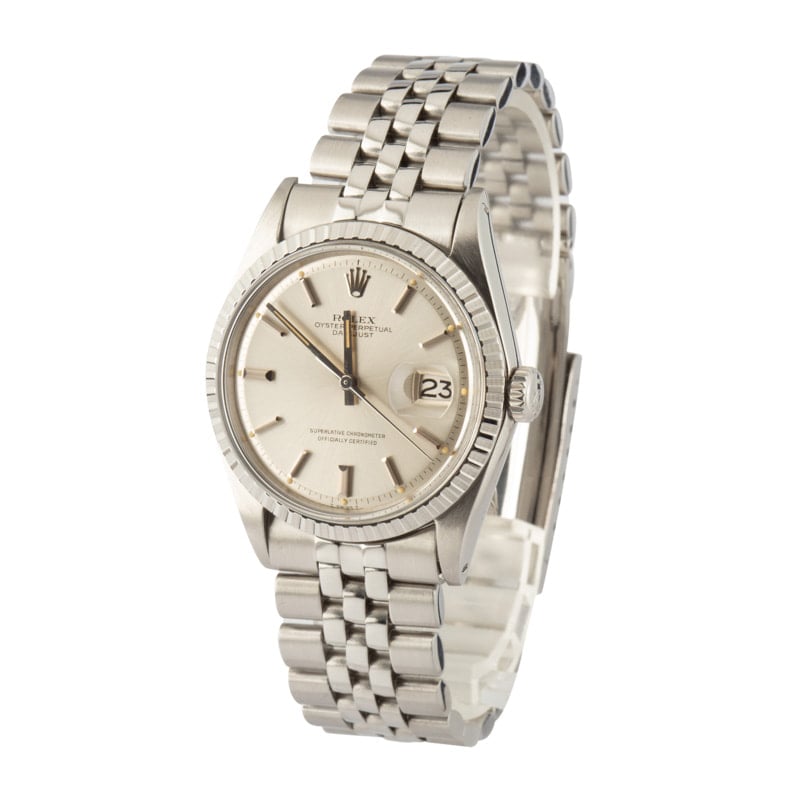 Pre-Owned Rolex Datejust 1603 Silver Dial