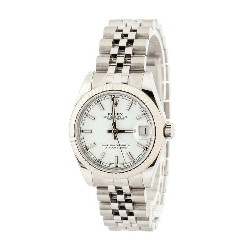 Lady Rolex Datejust Ref 178274 White Dial