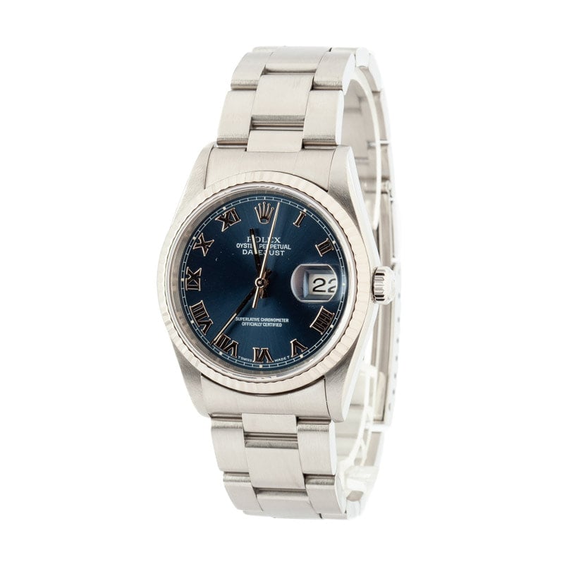 Rolex Datejust Ref 16234 Blue Roman Dial