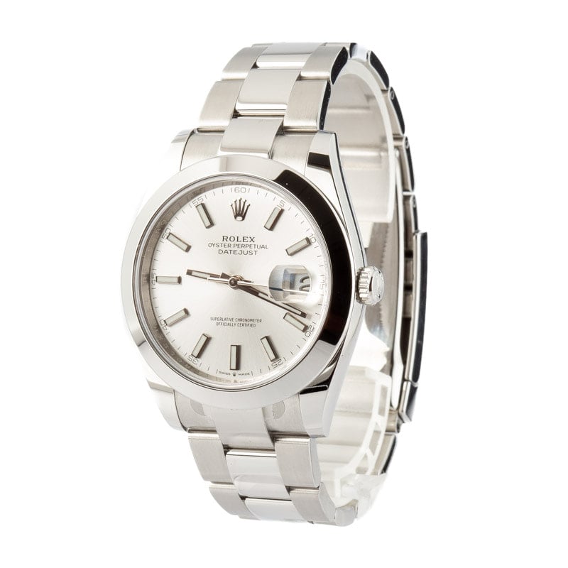 Rolex Datejust 41 Ref 126300 Silver Dial