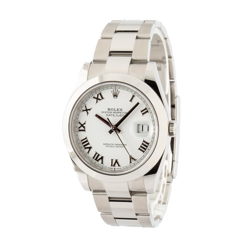 PreOwned Rolex Datejust 41 Ref 126300 White Dial