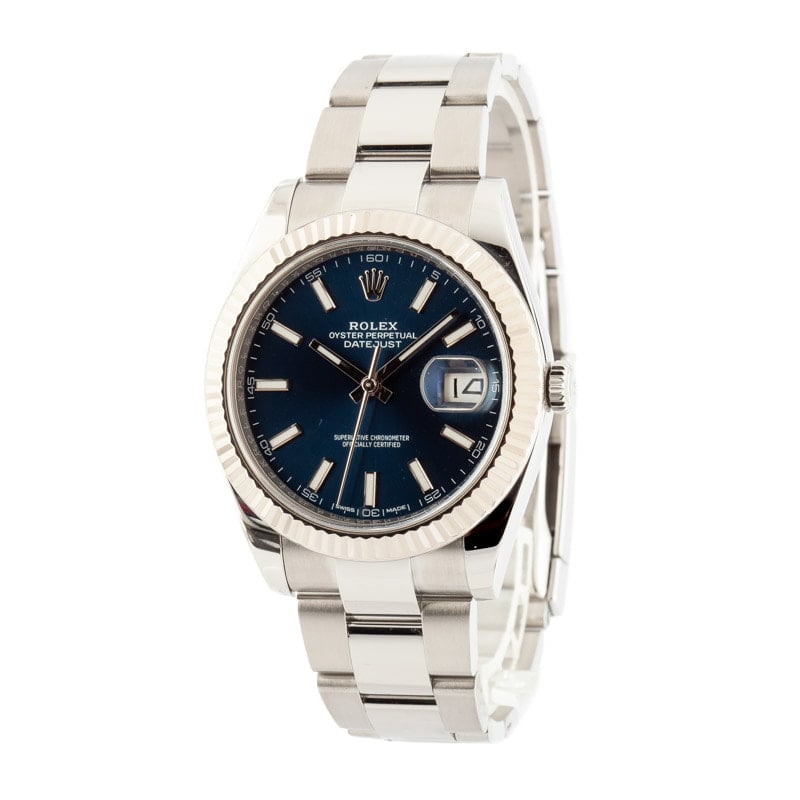 Rolex Datejust 41 Ref 126334 Blue Chromalight Dial