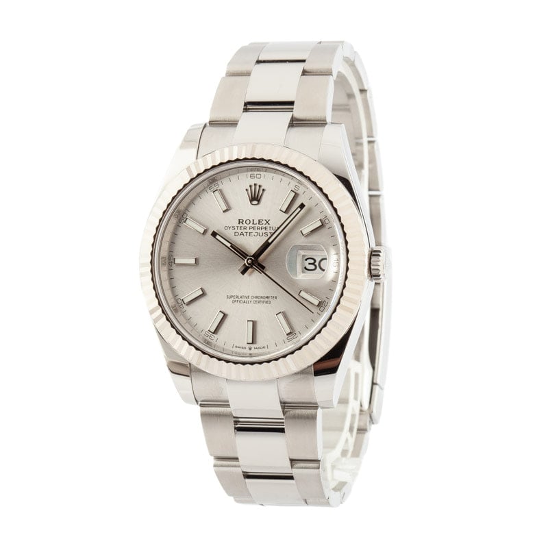 Rolex Datejust 41 Ref 126334 Silver Chromalight Dial