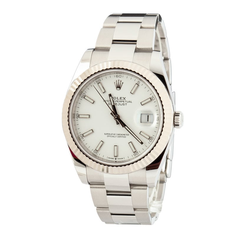 Rolex Datejust 41 Ref 126334 White Dial