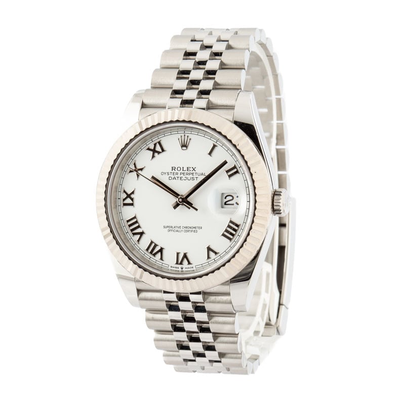 Rolex 126334 Datejust 41 White Roman Dial