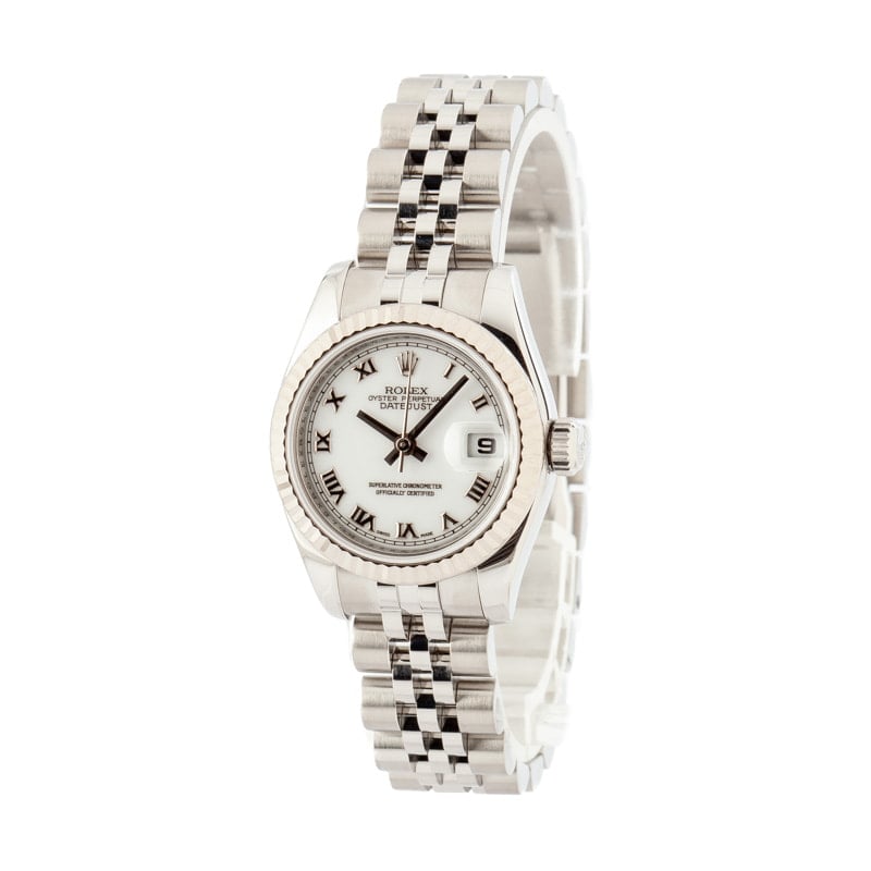 Ladies Rolex Datejust 179174 White Roman Dial