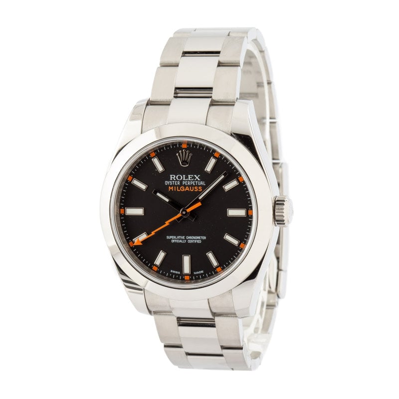 Rolex Milgauss Ref 116400 Black Dial