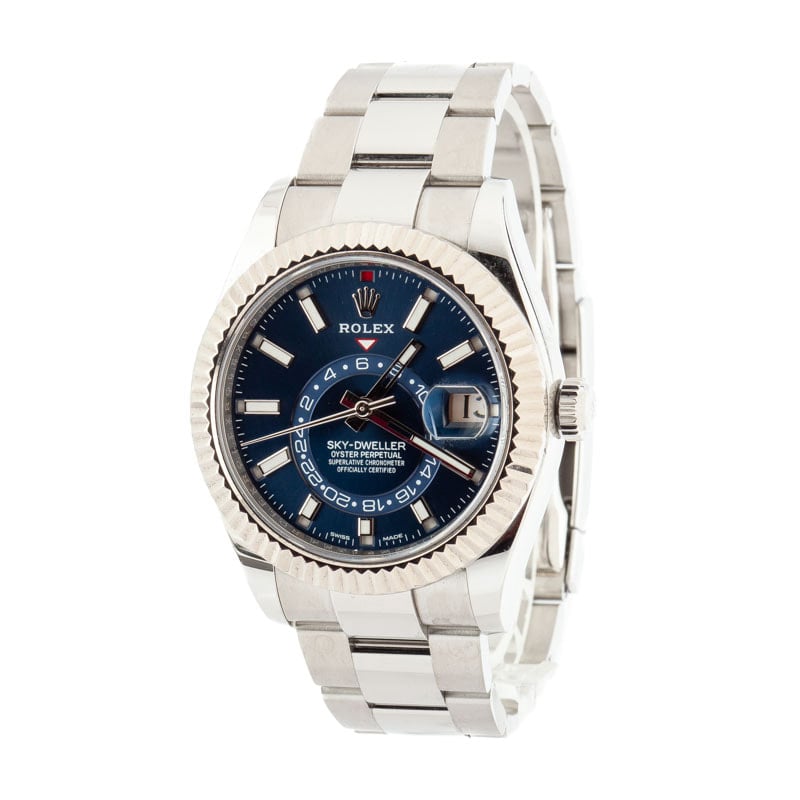 Pre-owned Rolex Sky-Dweller ref 326934 Blue Dial