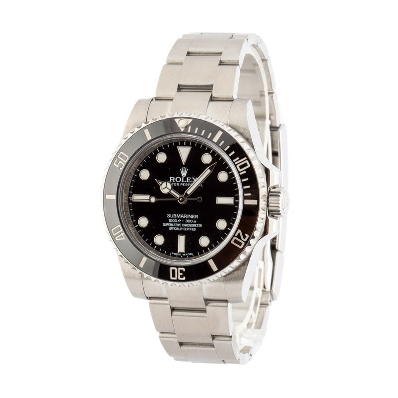 Pre-Owned Rolex Submariner 114060 Black Dial