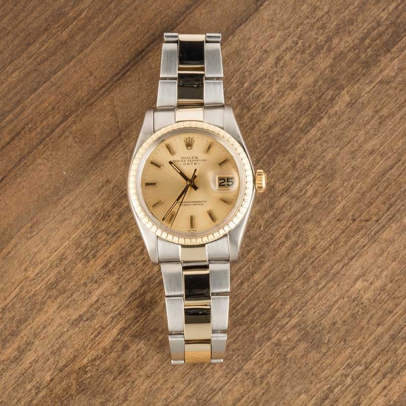 Vintage Rolex Date 1505 Champagne Dial