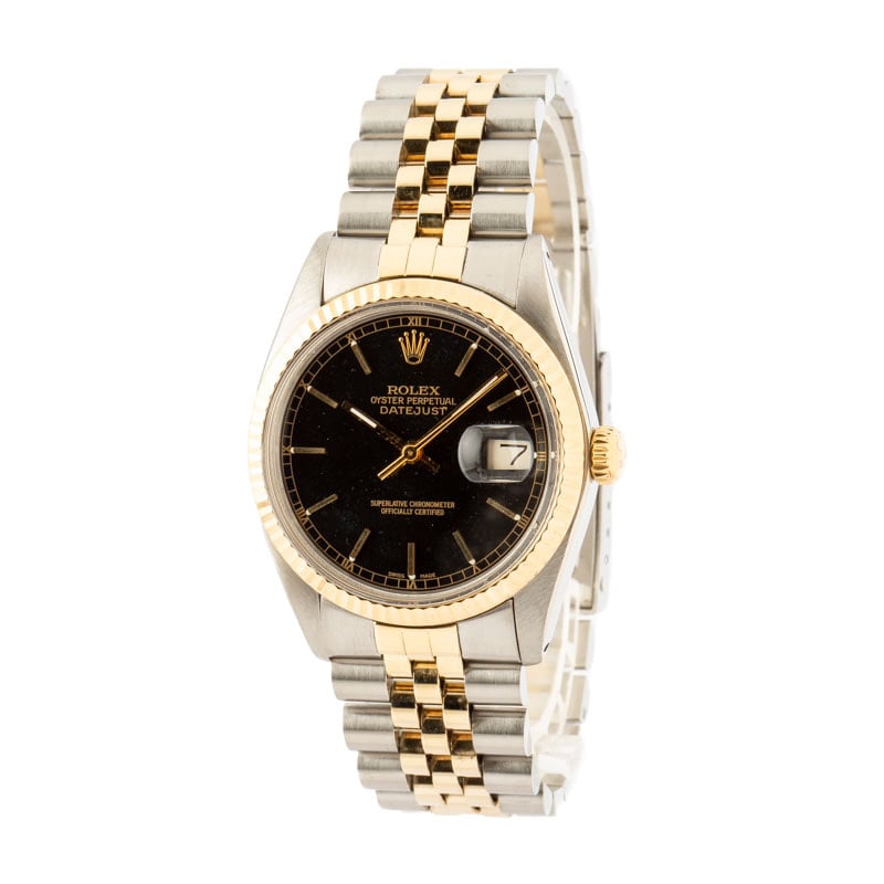 Rolex Datejust Two-Tone 16013 Black Dial