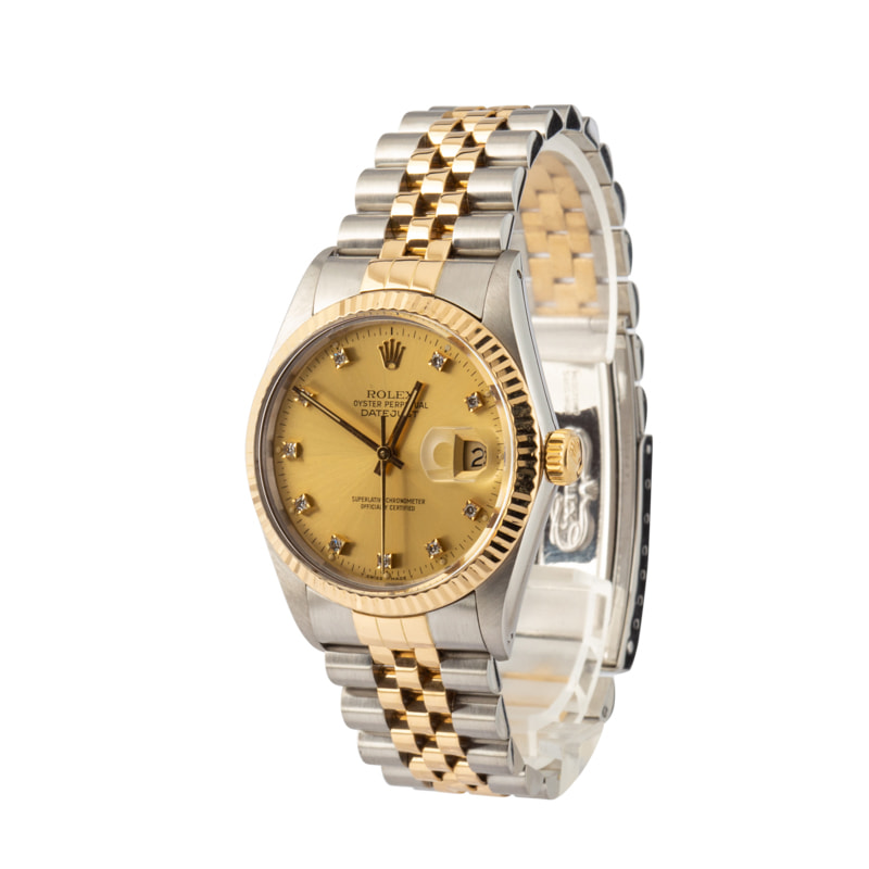 Rolex Datejust 16013 Diamond Champagne Dial