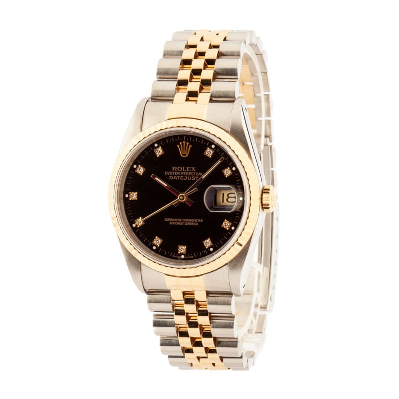 Rolex Datejust 16233 Black Diamond Dial