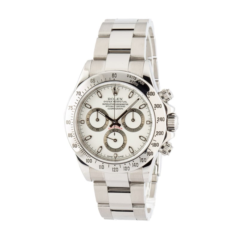 Used Rolex Daytona 116520 White Dial