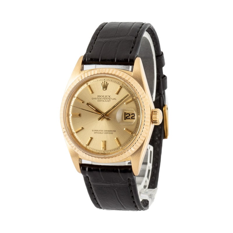 Pre-owned Rolex Datejust 1601 Yellow Gold