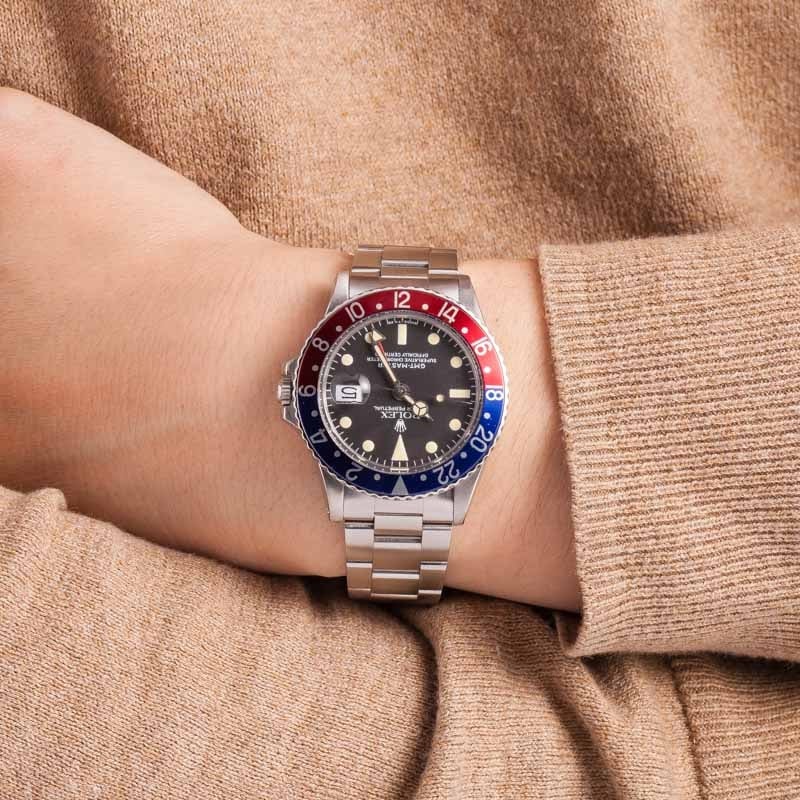 Vintage Rolex GMT-Master Ref 1675 Red & Blue Pepsi