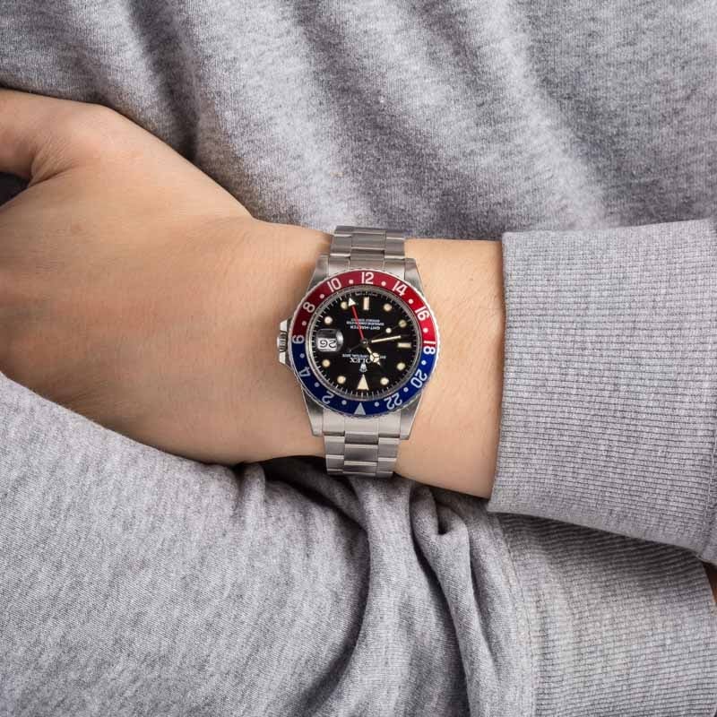 Vintage Rolex GMT-Master Ref 16750 Red & Blue Pepsi