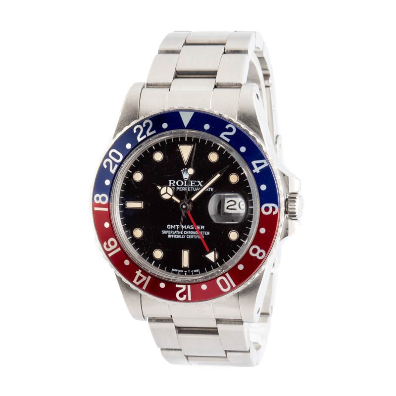 Vintage Rolex GMT-Master Ref 16750 Red & Blue Pepsi