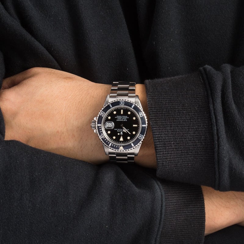 Vintage Rolex Submariner ref 16800 Black Dial