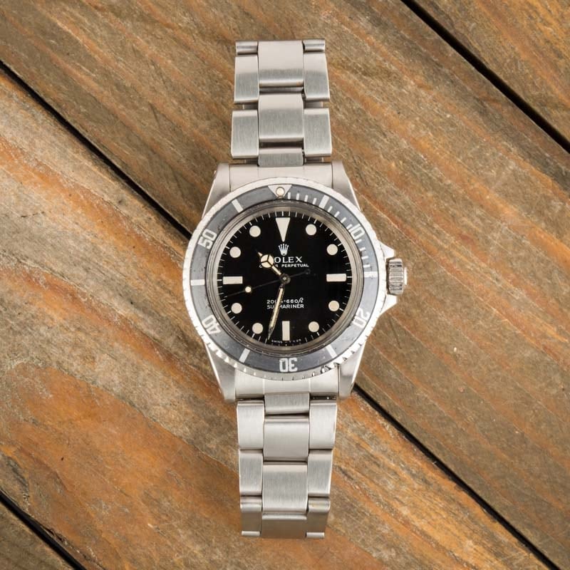 Vintage Rolex Submariner ref 5513 Stainless Steel Oyster