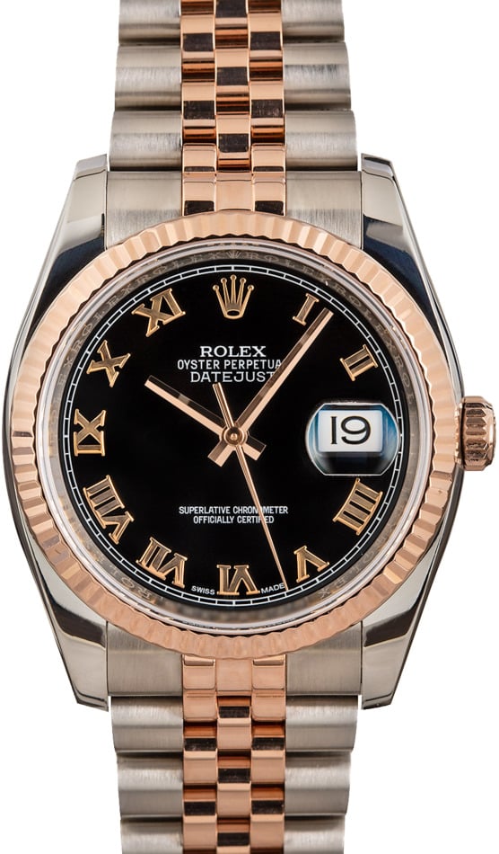 Rolex Datejust 116231 36mm 18k Rose Gold & Stainless Steel 