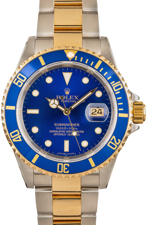 2001 rolex submariner two tone