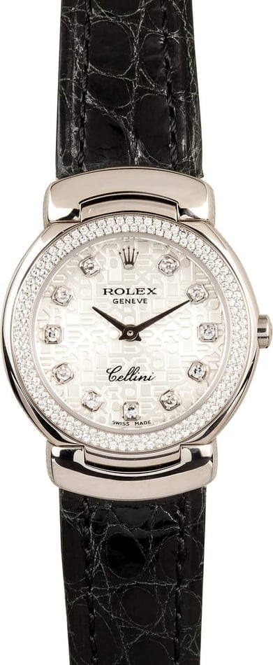 Rolex Ladies Cellini Diamond Bezel 